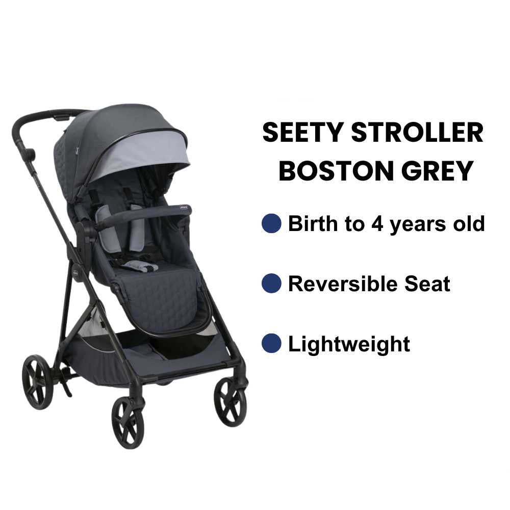 Chicco Seety Stroller Suitable Up To 22kg- Boston Grey