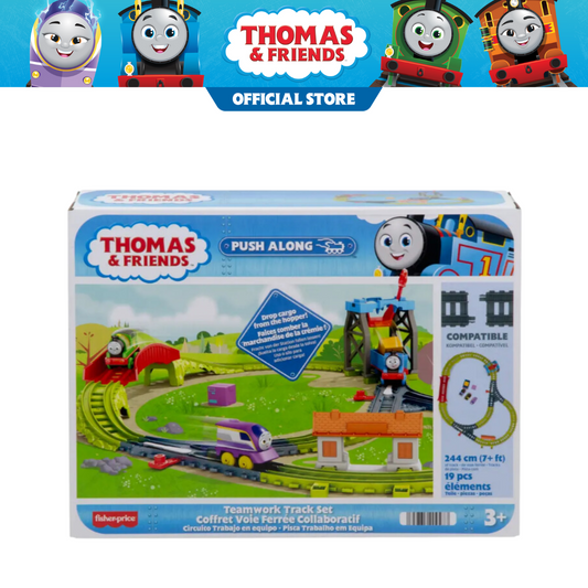 Thomas and Friends Team Work Trackset - Push Along Great Gift for Boys, Great Gift for Girls, Toys for Girls, Toys for Boys, Kids ages 3 years and above