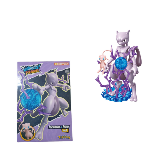 Keepplay Pokémon Mew & Mewtwo Building Set – Collectible Pokémon Model Kit