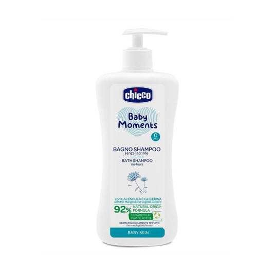 Chicco Baby Moments No Tears Body Bath and Shampoo 750ml - Suitable for newborn babies