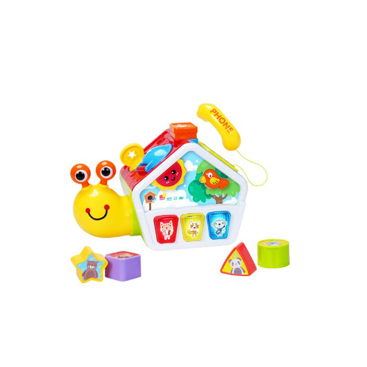 FiveStar Funny Snail Musical House Activity Center Shape Sorter & Pretend Phone