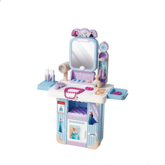 Disney Frozen Snow Makeup Rolling Case Pretend Beauty Salon Playset