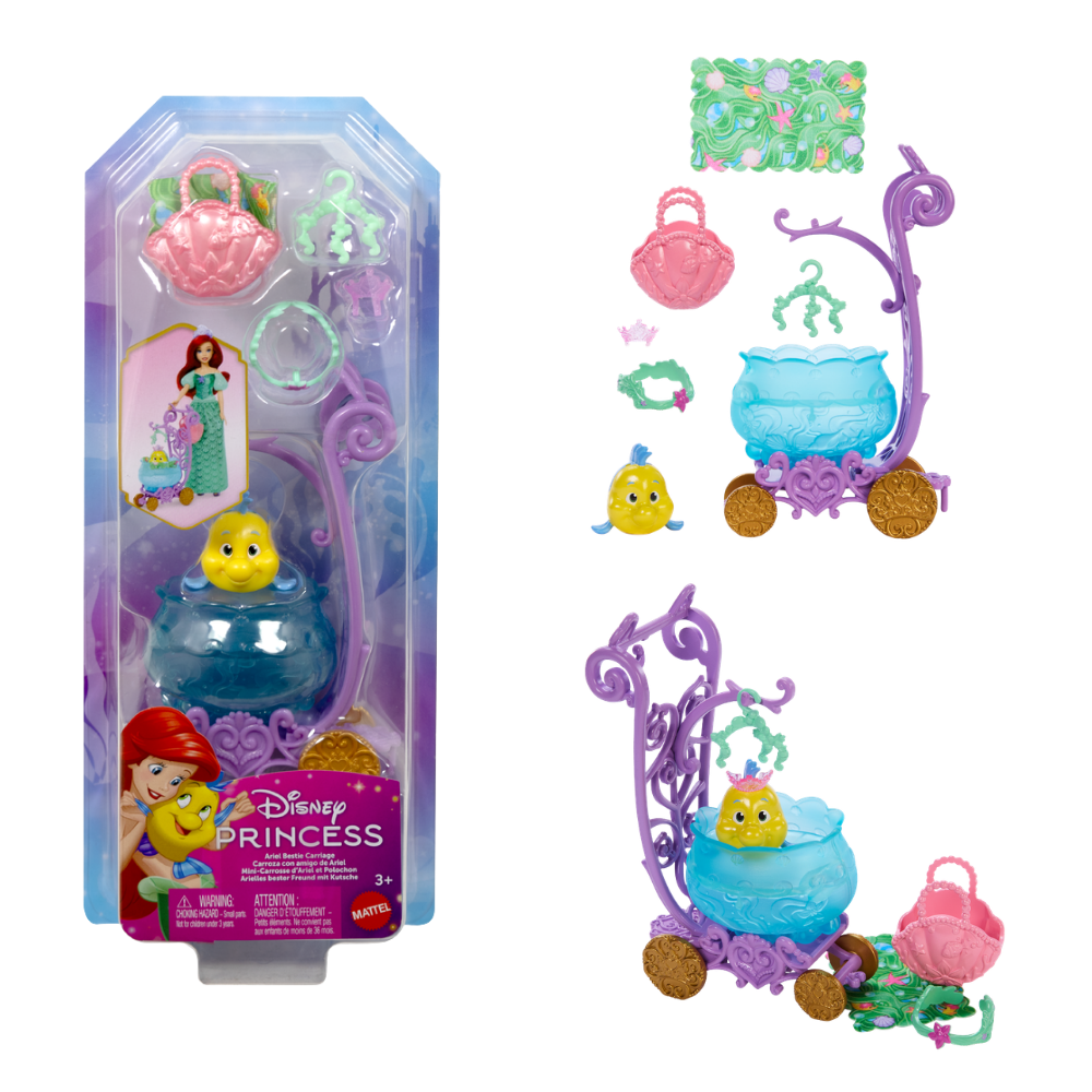 Princess Besti Disney Princess Bestie Carriage - Rolling Animal Friend Stroller Plays ...