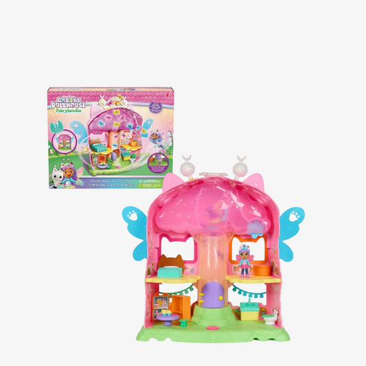 Gabby's Dollhouse Fairylandia Flutter Magic Fairy Playset – 17-Piece Treehouse Toy