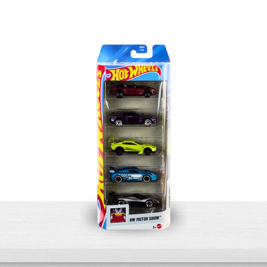 Hot Wheels 5 Car Pack Diecast Vehicle Motorshow (97JM) Action Toys