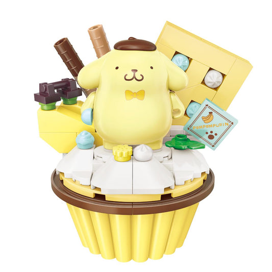 Keeppley Sanrio Cupcake Series - Pompompurin Banana Cupcake Building Blocks Toy