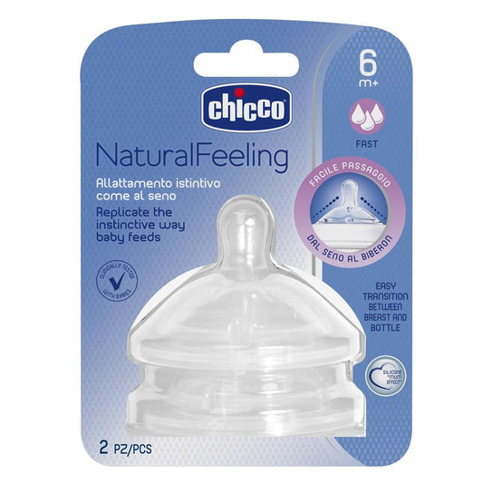 Chicco Natural Feeling  Teat 6Mos+ Fast Flow 2 pcs