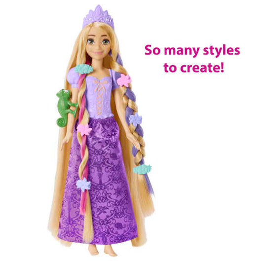 Disney Princess Fairy-Tale Hair Rapunzel Doll Figure with Color Change Hair