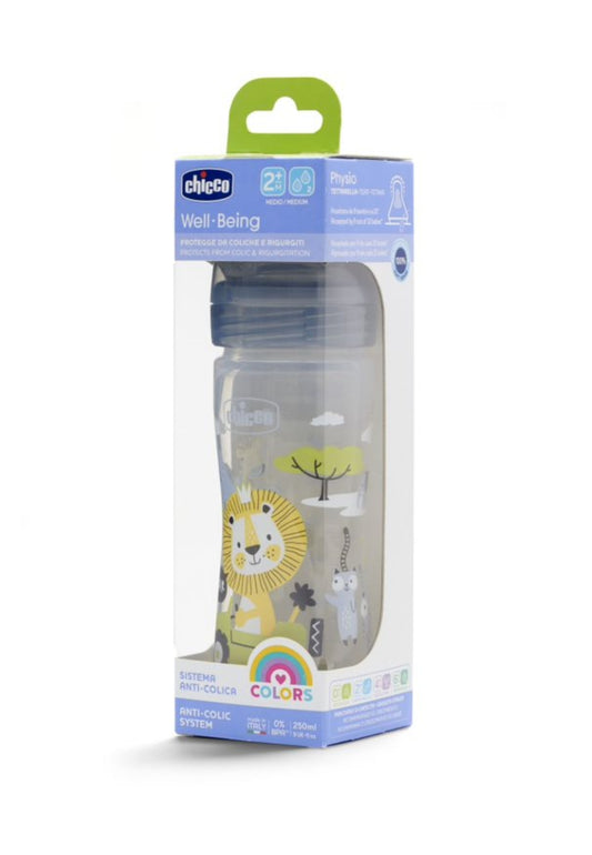 Well Being Baby Feeding Bottle - 250ml Medium Flow (2M+)