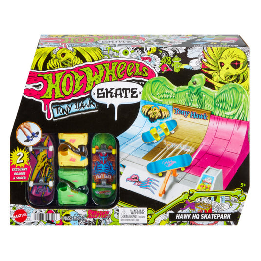 Hot Wheels Skate Finger Skateboard Neon Bones Tony Hawk Skate Park Playset