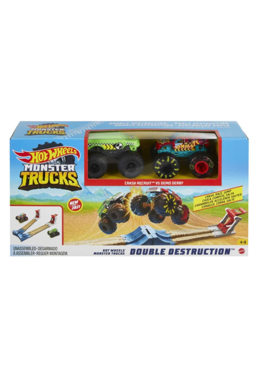Hot Wheels Monster Trucks Double Destruction Playset