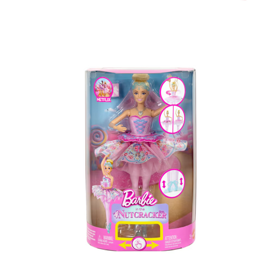 Barbie Nutcracker Clara Doll with Transforming Tutu, Ballerina Accessories & Gift Box