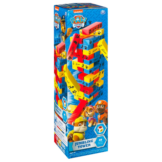 Cardinal Games Paw Patrol 48-piece Wood Jumbling Tower