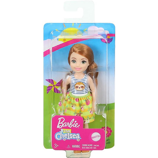 Barbie Club Chelsea 6" Doll - Sloth Graphic Top and Printed Skirt