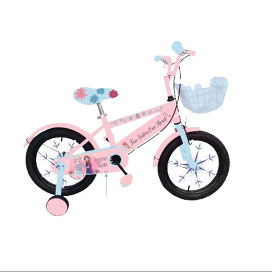 Disney Frozen 16-Inch Girls Bicycle with Front Basket, Training Wheels