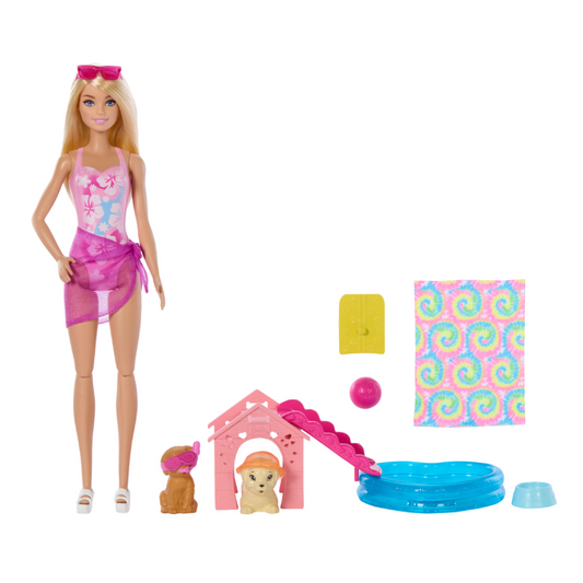 Barbie Puppy Pool Party Doll and Playset