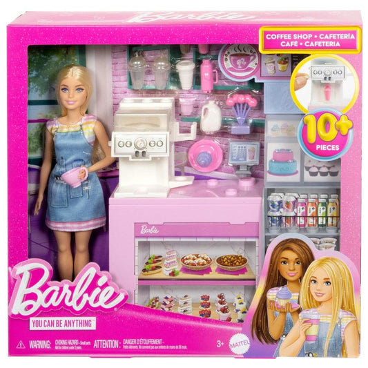 Barbie Coffee Shop Playset with Blonde Barista Doll
