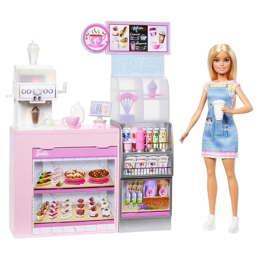 Barbie Coffee Shop Playset with Blonde Barista Doll