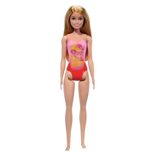 Barbie Beach Doll - Pink Palm Tree Swimsuit