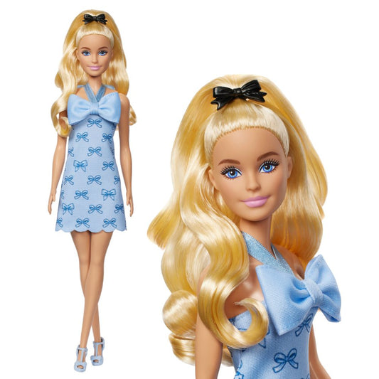 Barbie Fashionistas Doll #237 in Blue Bow Halter Dress