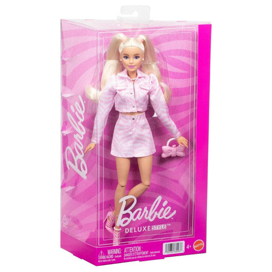 Barbie Deluxe Style Fashion Doll #9 Pink Denim