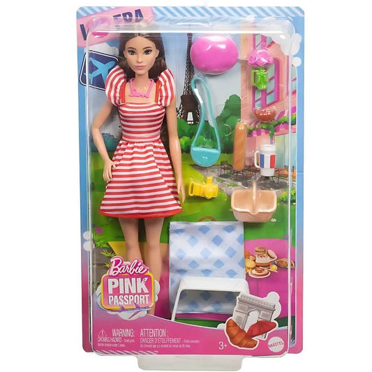 Barbie Pink Passport Paris Playset