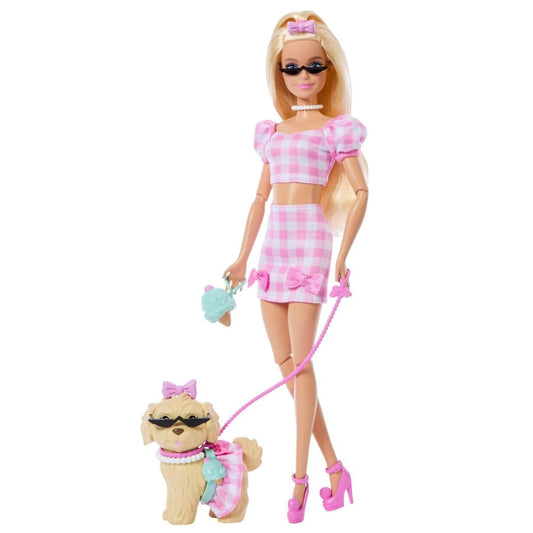Barbie Twinning Looks Fashion Doll With Pet Dog