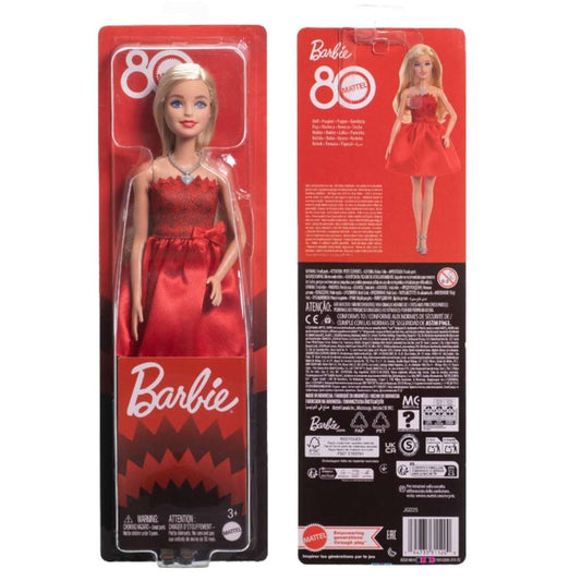 Barbie 80th Anniversary Ruby Red Doll