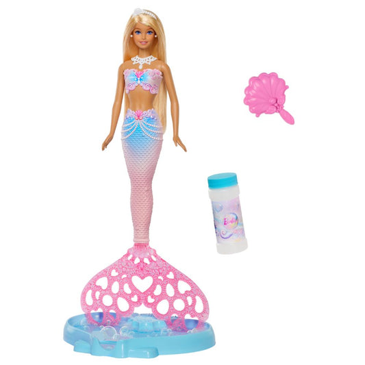 Barbie Bubble Sparkle Mermaid Doll with Bubble-Making Feature