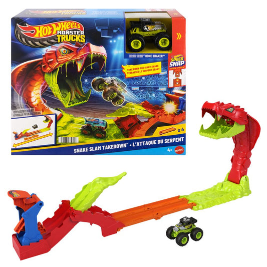 Hot Wheels Monster Trucks Snake Slam Takedown Playset