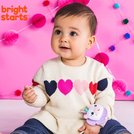 Bright Starts Rattle & Teethe Wrist Pals Toy - Unicorn & Llama