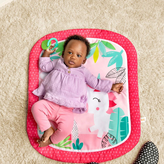 Bright Starts Rainbow Tropics Prop Mat, Baby Prop and Activity Playmat