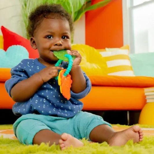 Bright Starts Tropical Chews Silicone Teething Ring  (Monkey, Leaf, Banana)