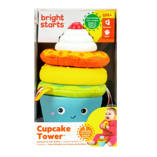 Cupcake Tower Stacking Toy With Teether