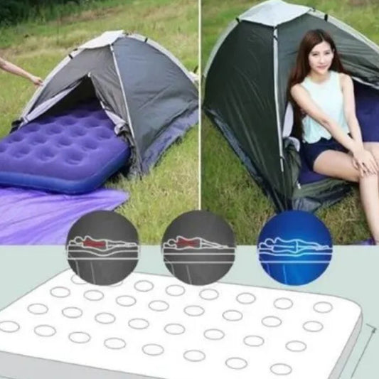 Jilong Twin Size Flocked Coil Beam Air Bed