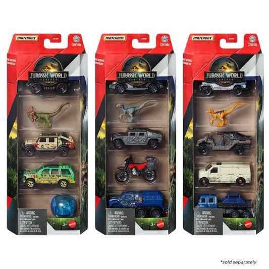 Matchbox 5-Pack Jurassic World Rebirth Die-cast Vehicle Assortment