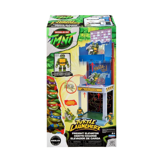 World of TMNT Turtle Launcherz Freight Elevator Basic Playset
