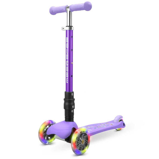 Bold Cube Purple Unicorn Teeny Fold 3 Wheel Scooter Flashing Wheels