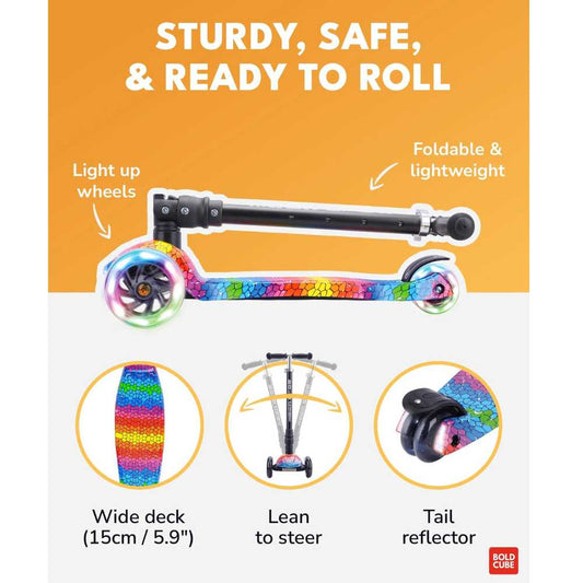 BOLDCUBE Big  3 Wheel Scooter - Crystal Rubix