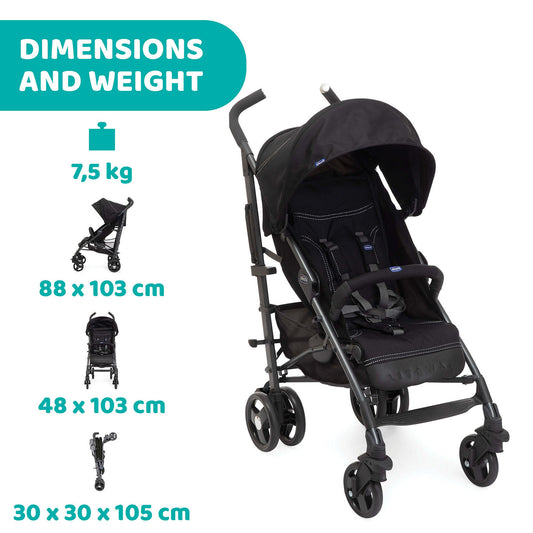 Chicco Liteway 4 Basic Stroller ( Jet Black )
