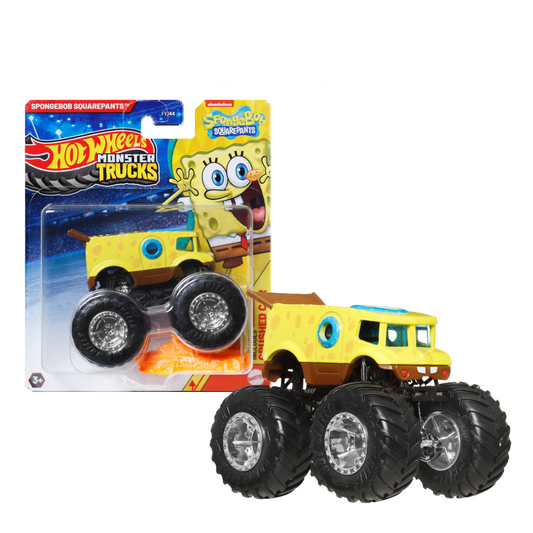 Hot Wheels Monster Trucks 1:64 Scale Die-Cast Vehicle with Crushed Car (993C)