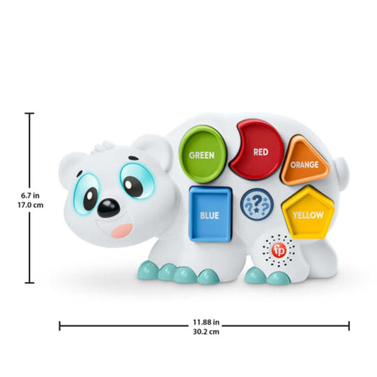 Fisher-Price Linkimals Puzzlin' Shapes Polar Bear, Educational Toys for Ages 18 Months Up