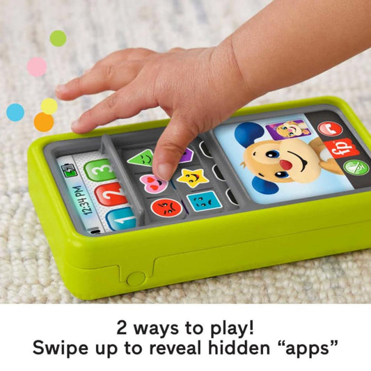 Fisher Price Laugh and Learn, 2 in 1 Slide to Learn Smartphone, Educational Toys for Ages 9-36 Months