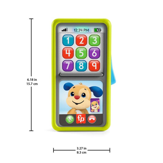 Fisher Price Laugh and Learn, 2 in 1 Slide to Learn Smartphone, Educational Toys for Ages 9-36 Months