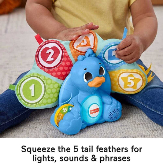 Fisher Price Linkimals Counting & Colors Peacock with Interactive Lights & Sounds Learning Toy for Baby & Toddlers Ages 9 months up