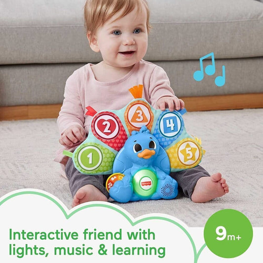 Fisher Price Linkimals Counting & Colors Peacock with Interactive Lights & Sounds Learning Toy for Baby & Toddlers Ages 9 months up