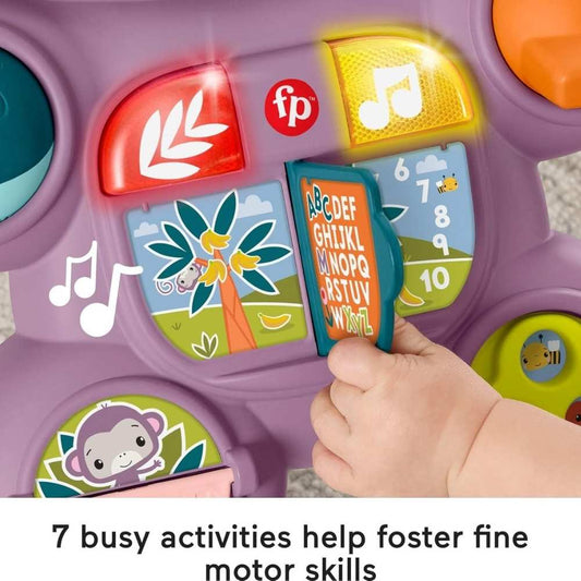 Fisher Price Learn With Me Purple Monkey Baby Walker with Lights & Sounds For Ages 6m+