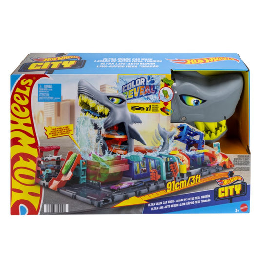 Hot Wheels City Ultra Shark Car Wash Playset