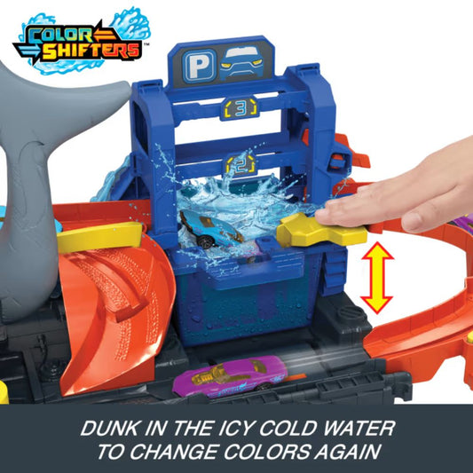 Hot Wheels City Ultra Shark Car Wash Playset