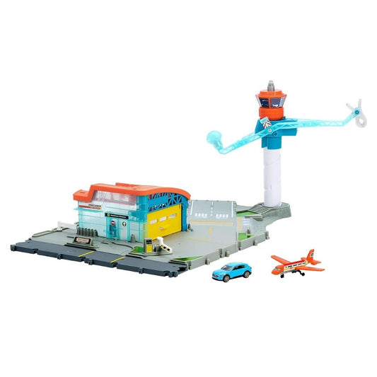 Matchbox Airport Takeoff Adventure Playset with 1 Die-Cast Toy Car & 1 Plastic Plane